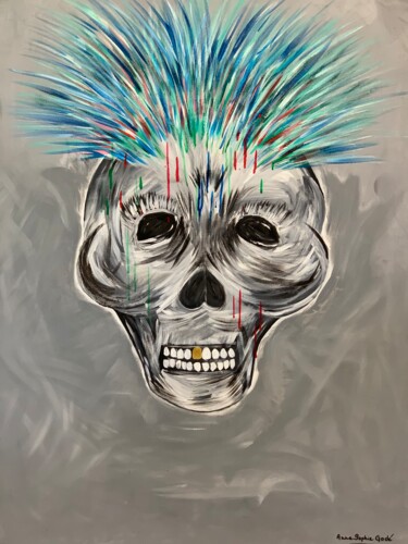 Malerei mit dem Titel "Happy death" von Ansofy, Original-Kunstwerk, Acryl