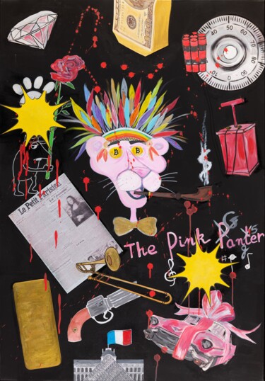 Malerei mit dem Titel "LIFE IN PINK" von Ansofy, Original-Kunstwerk, Acryl
