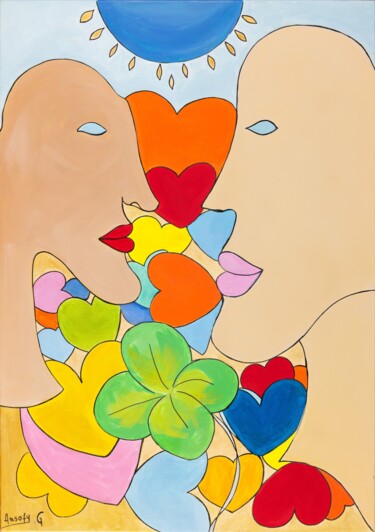 Pittura intitolato "Lucky Love" da Ansofy, Opera d'arte originale, Acrilico