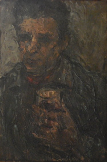 Painting titled "Бухгалтер" by Vladimir Iurpalov, Original Artwork, Oil