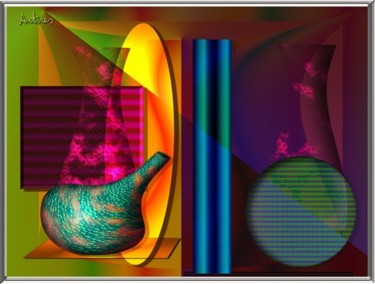 Arte digitale intitolato "LO SPECCHIO - THE M…" da Antares, Opera d'arte originale, Pittura digitale