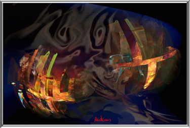 Arte digitale intitolato "LA NUVOLA - THE CLO…" da Antares, Opera d'arte originale, Pittura digitale