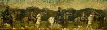 Картина под названием "Всадники." - Anatoly Baratynsky, Подлинное произведение искусства, Масло