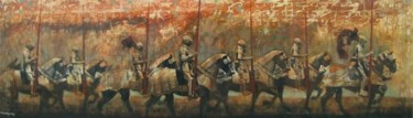 Картина под названием "Всадники-Рыцари." - Anatoly Baratynsky, Подлинное произведение искусства, Масло