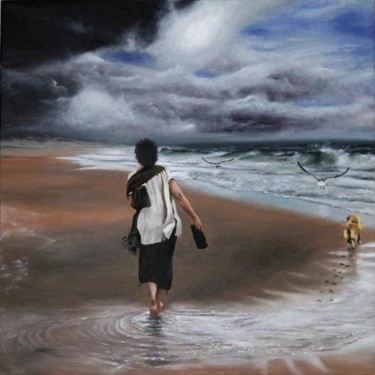 Painting titled "Sea Breeze II" by Antero Guerra, Original Artwork, Oil