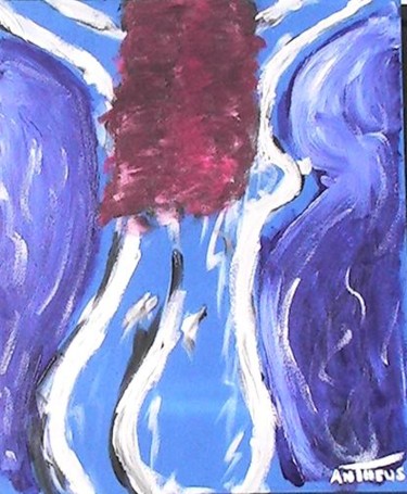 Peinture intitulée "Femme aux cheveux r…" par Antheus, Œuvre d'art originale