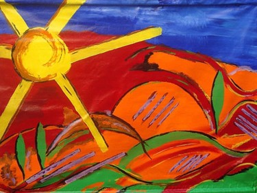 Peinture intitulée "SOLEIL DE CARPENTRAS" par Antheus, Œuvre d'art originale