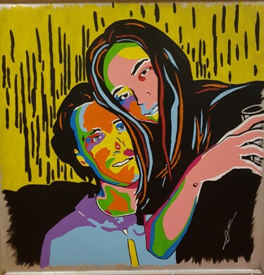 Peinture intitulée "Duo colors" par Anthony Accou, Œuvre d'art originale, Acrylique Monté sur Aluminium
