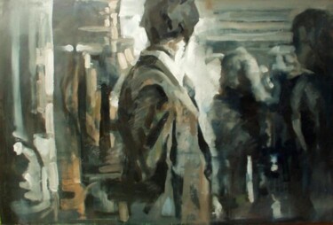 Schilderij getiteld "Watching" door Anthony Barrow, Origineel Kunstwerk, Olie