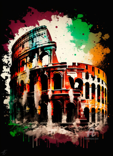 Digital Arts titled "The Colosseum" by Anthony Charles, Original Artwork, Digital Painting