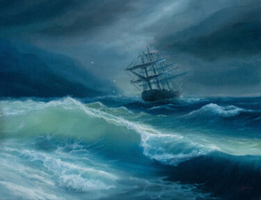 Peinture intitulée "La tempête d'après…" par Anthony Colange, Œuvre d'art originale, Huile Monté sur Châssis en bois