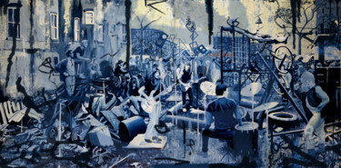Картина под названием "The Rivington Schoo…" - Anthony Feyer, Подлинное произведение искусства, Масло