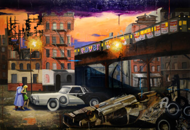 Pittura intitolato "Bronx Bombers" da Anthony Feyer, Opera d'arte originale, Olio