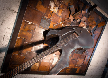 Sculpture titled "Métal guitare" by Anthony Gosselin, Original Artwork