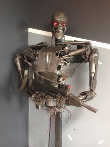 제목이 "Squelette robotique"인 조형물 Anthony Gosselin로, 원작
