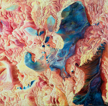 Painting titled "Desert" by Anthony Lebedev, Original Artwork, Oil