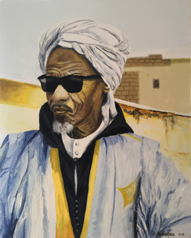 Painting titled "Mauritanian-II" by Anthony Lebedev, Original Artwork, Oil