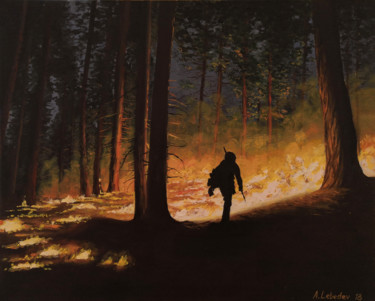 Malerei mit dem Titel ""California"" von Anthony Lebedev, Original-Kunstwerk, Öl