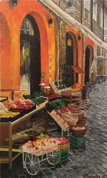 Malerei mit dem Titel ""Ravenna"" von Anthony Lebedev, Original-Kunstwerk, Öl