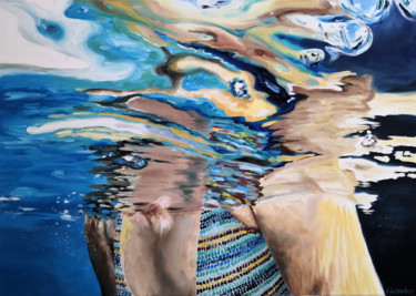 Peinture intitulée "Under water" par Anthony Lebedev, Œuvre d'art originale, Huile