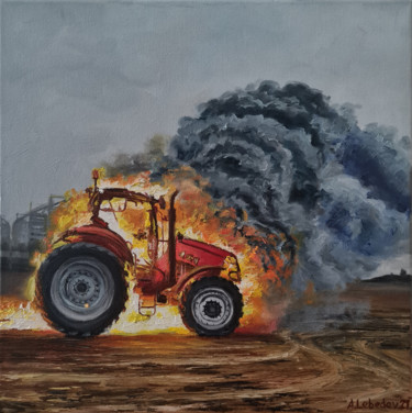 Картина под названием "Harvest" - Anthony Lebedev, Подлинное произведение искусства, Масло Установлен на Деревянная рама для…