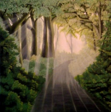 Painting titled "The Path" by Lusignan Studios, Original Artwork, Oil