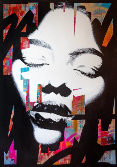 FRAGMENT 1 Peinture intitulée "FRAGMENT 1" par Anthony Miclo, Œuvre d'art originale, Acrylique
