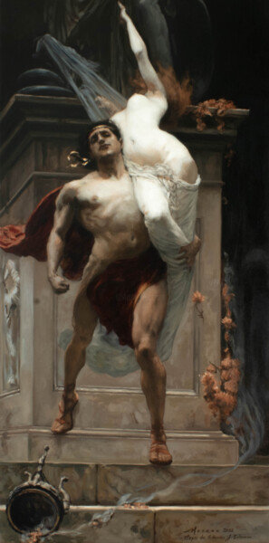 Pintura intitulada "Étude de "Ajax and…" por Anthony Moreau, Obras de arte originais, Óleo