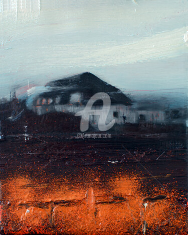 Schilderij getiteld "The rusting ground" door Anthony Oliver, Origineel Kunstwerk, Olie