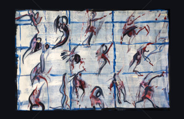 Schilderij getiteld "Dancer" door Anthony Oliver, Origineel Kunstwerk, Gouache