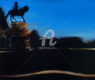 Malerei mit dem Titel "Der Blaue Reiter" von Anthony Oliver, Original-Kunstwerk, Öl