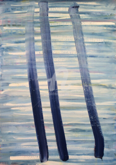 Peinture intitulée "3 Poles" par Anthony Oliver, Œuvre d'art originale, Huile