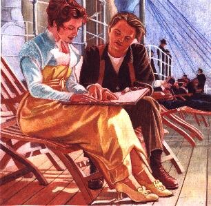 Painting titled "Love on the Titanic" by Anthony Payne, Original Artwork