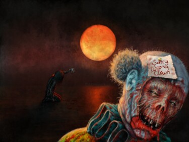 Digital Arts titled "the-wrong-clown.jpeg" by Anthony R A Barron, Original Artwork