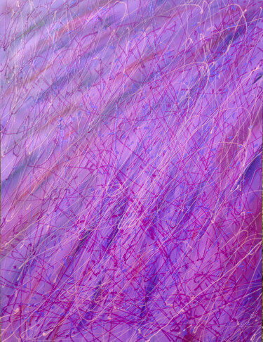 Malerei mit dem Titel "Purple Abstract Mod…" von Anthony Saldivar, Original-Kunstwerk, Acryl