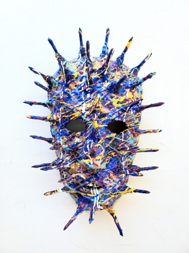 Escultura titulada "Spiked Multi Color…" por Anthony Saldivar, Obra de arte original, Acrílico