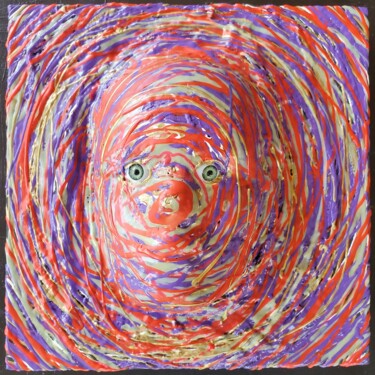 Escultura intitulada "Swirling Face Art P…" por Anthony Saldivar, Obras de arte originais, Acrílico