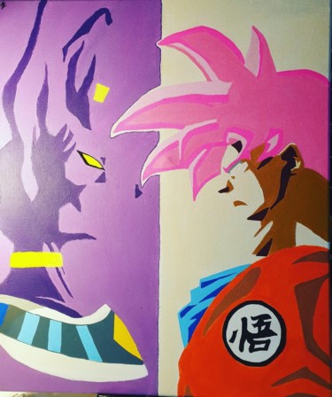 Painting titled "Dragon ball super" by Az, Original Artwork, Acrylic