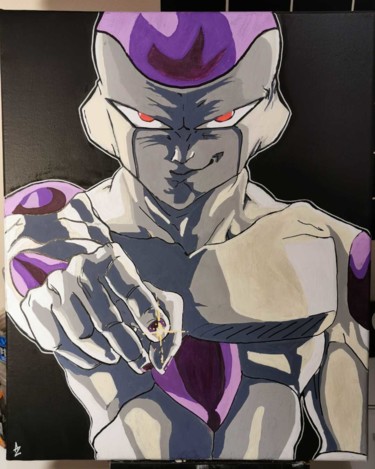 Painting titled "Freezer dragon ball…" by Az, Original Artwork, Acrylic