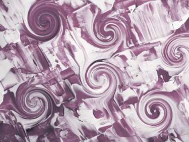 Malarstwo zatytułowany „Purple Circles” autorstwa Anthony Zappin, Oryginalna praca, Olej