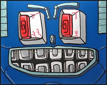 Painting titled "Robotic Braces" by Anthony Gamboa, Original Artwork