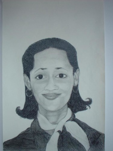 Drawing titled "Portrait of a Woman…" by Anthony Yearwood, Original Artwork