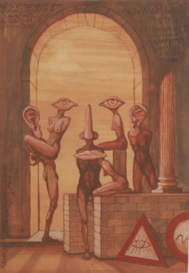 Painting titled "Tempera paintings" by Anticomics, Original Artwork, Oil