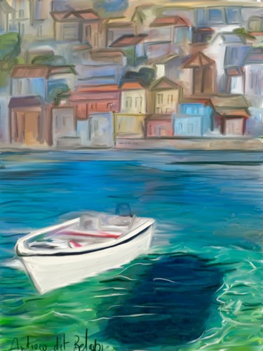 Digitale Kunst mit dem Titel "port italien.jpeg" von Antioco Dit Belapi, Original-Kunstwerk, Digitale Malerei