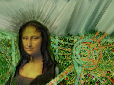 Digitale Kunst mit dem Titel "Mona Lisa.png" von Antioco Dit Belapi, Original-Kunstwerk, Digitale Malerei