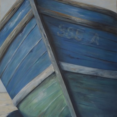 Painting titled "Das Boot" by Antje Horn, Original Artwork, Oil