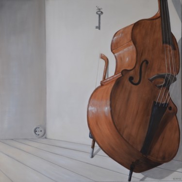 Malerei mit dem Titel "Der Notenschlüssel" von Antje Horn, Original-Kunstwerk, Öl