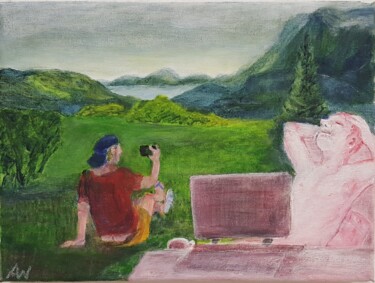 Pintura intitulada "dream" por Antje Witzel (AKbatikart), Obras de arte originais, Óleo