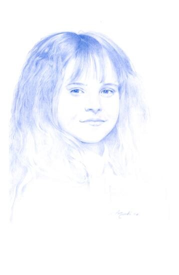 Drawing titled "Ermione ,  cm 48x33…" by Lorenzo  Antognetti Artista, Original Artwork
