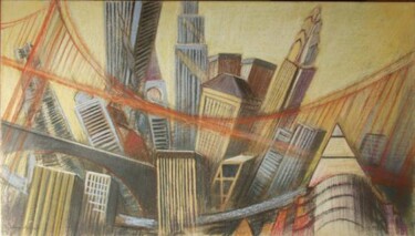 Pittura intitolato "' La concitazione''…" da Lorenzo  Antognetti Artista, Opera d'arte originale